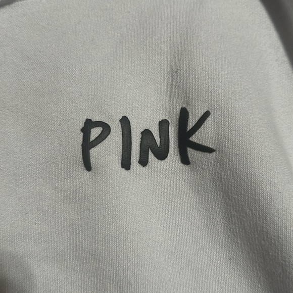 PINK - light blue off shoulders sweater Crop top - Picture 2 of 6